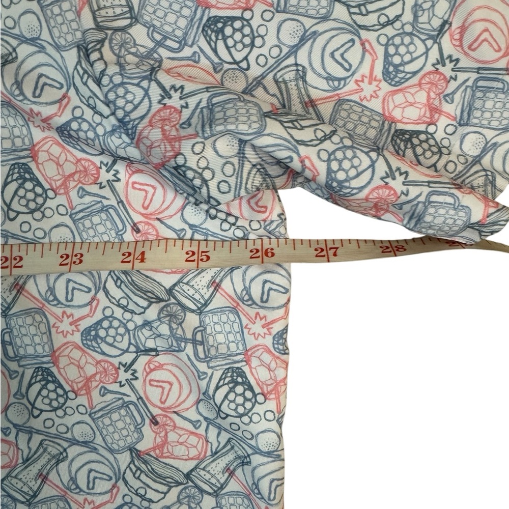 Callaway Opti-Dri Golf Polo Shirt XXL Blue Coral Pink Beer Mug Print Stretch - Picture 6 of 6